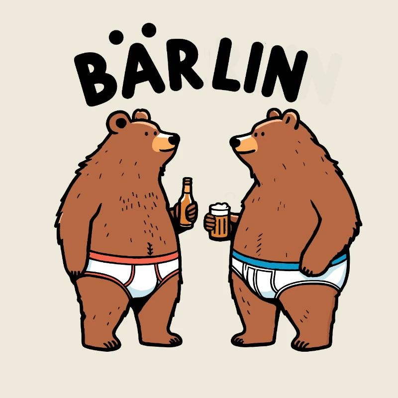 Bären Berlin Bärlin Bär Bier Party Unterhose Cheers