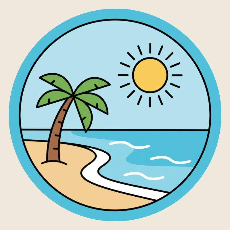Sonneninsel am Sandstrand