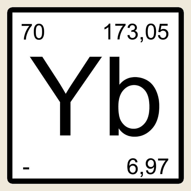 Ytterbium Element Symbol Minimal Print