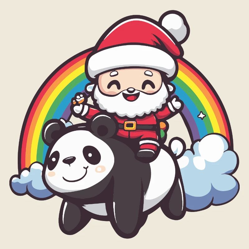 Panda Santa Claus Christmas