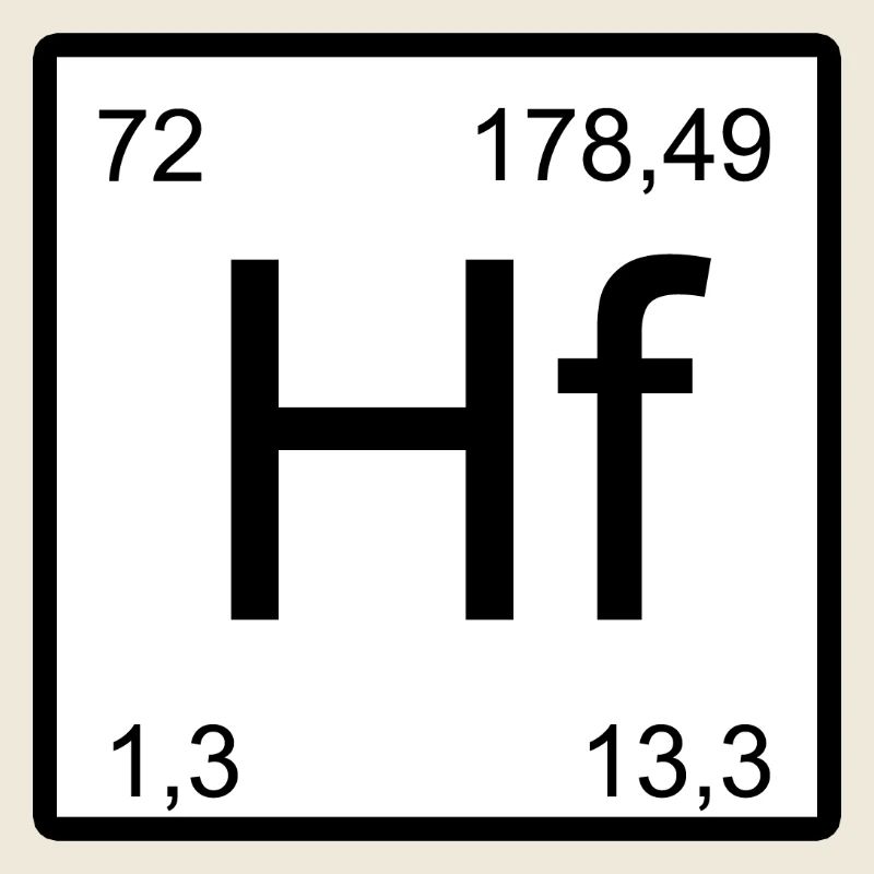 Hafnium Elementtile – Minimal