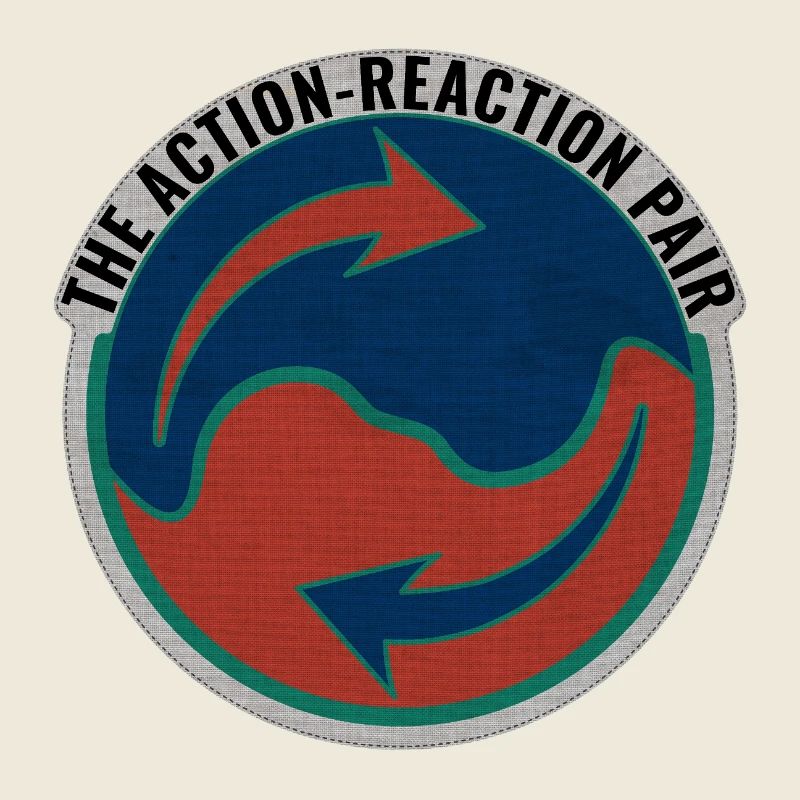 Paire d’action-réaction, T-shirt Funny Physics