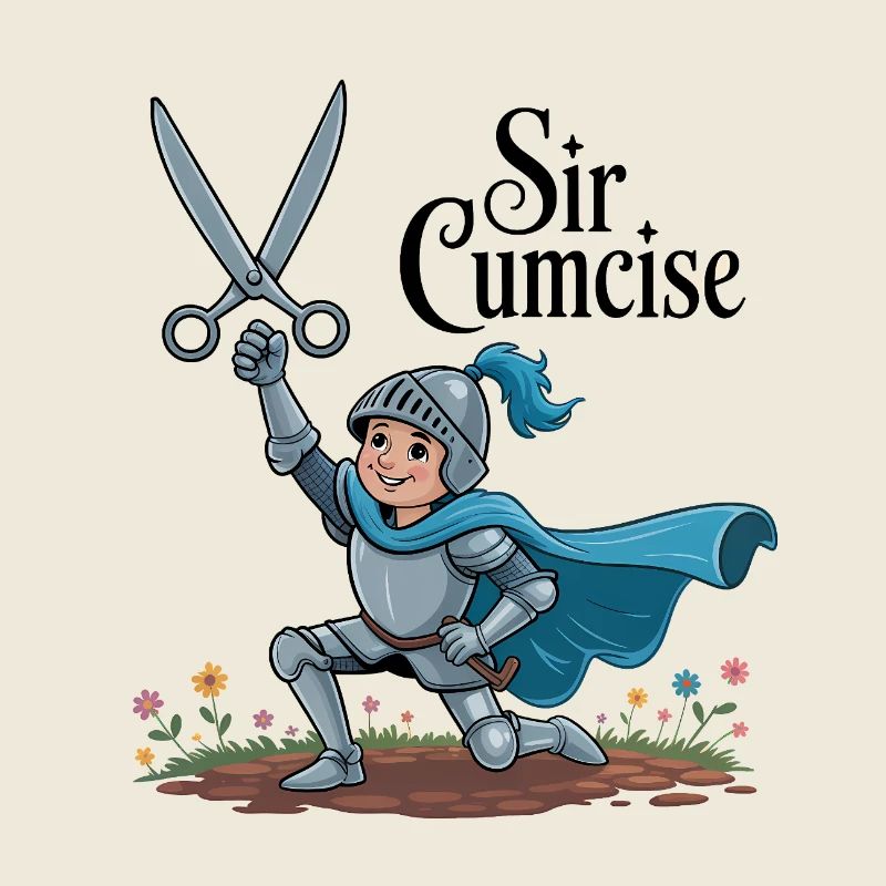 Sir Cumcise - Lustiges mittelalterliches Memeshirt