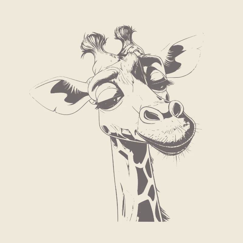 Chill Giraffe Tier Gekritzel