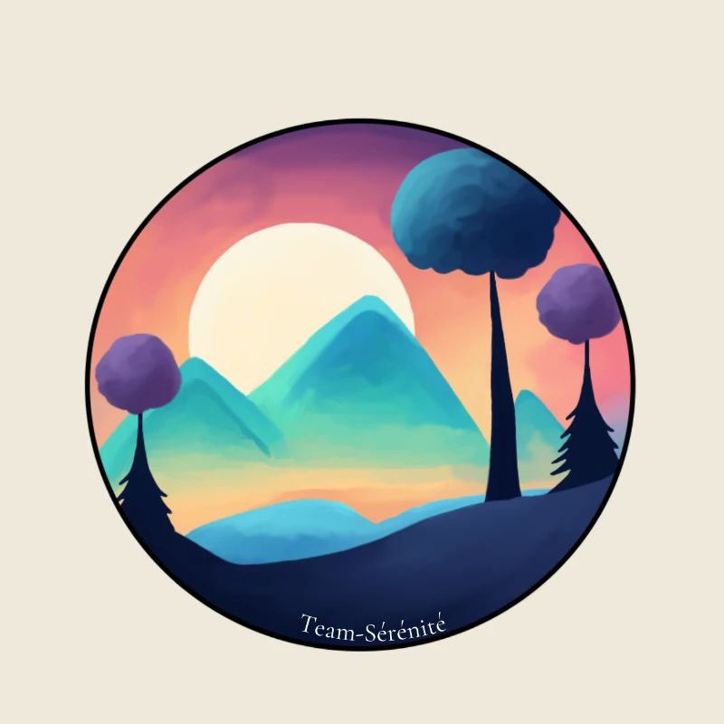 Sérénité des Montagnes Pastel