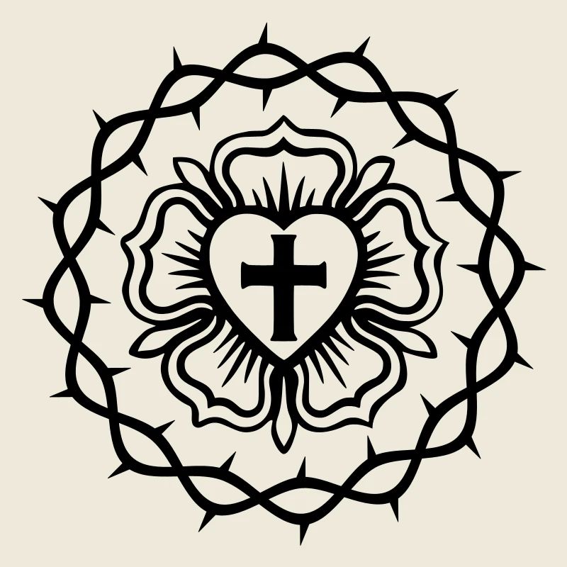 Lutheran rose and Crown of thorns