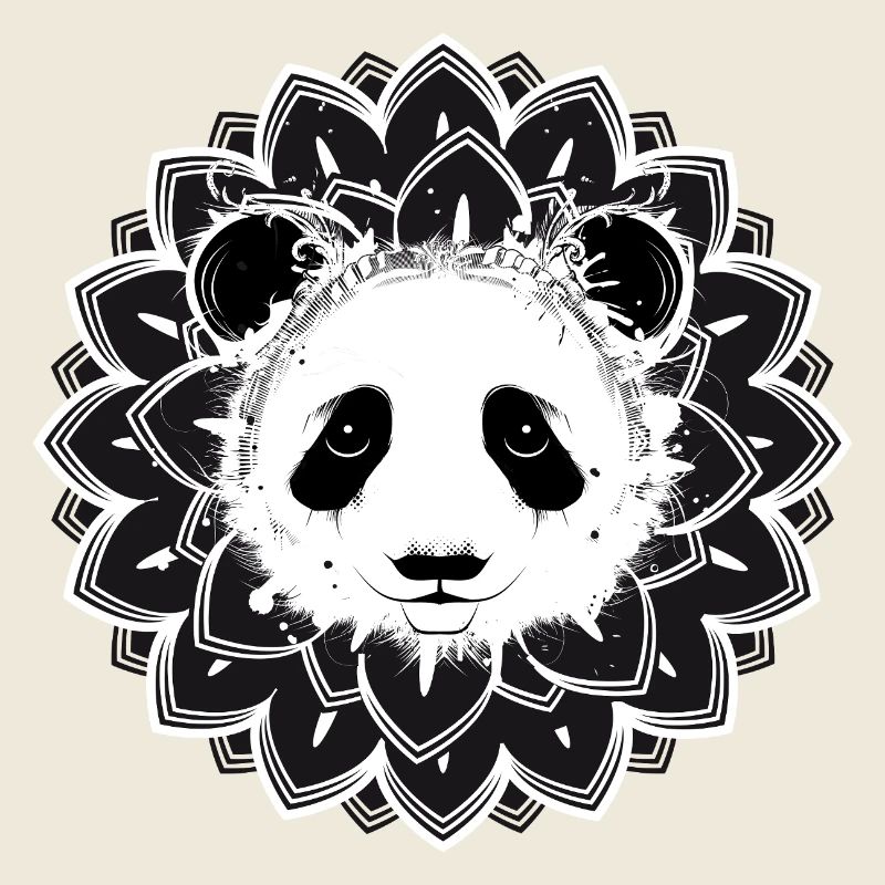 Panda Mandala – harmonisches Tiermotiv 