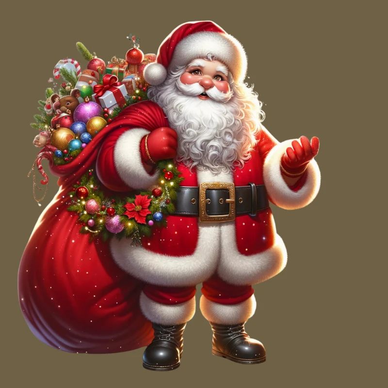 Weihnachtsmann mit Geschenksäckchen