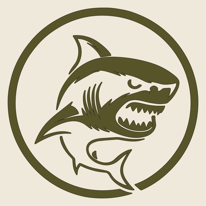Logo requin brodé