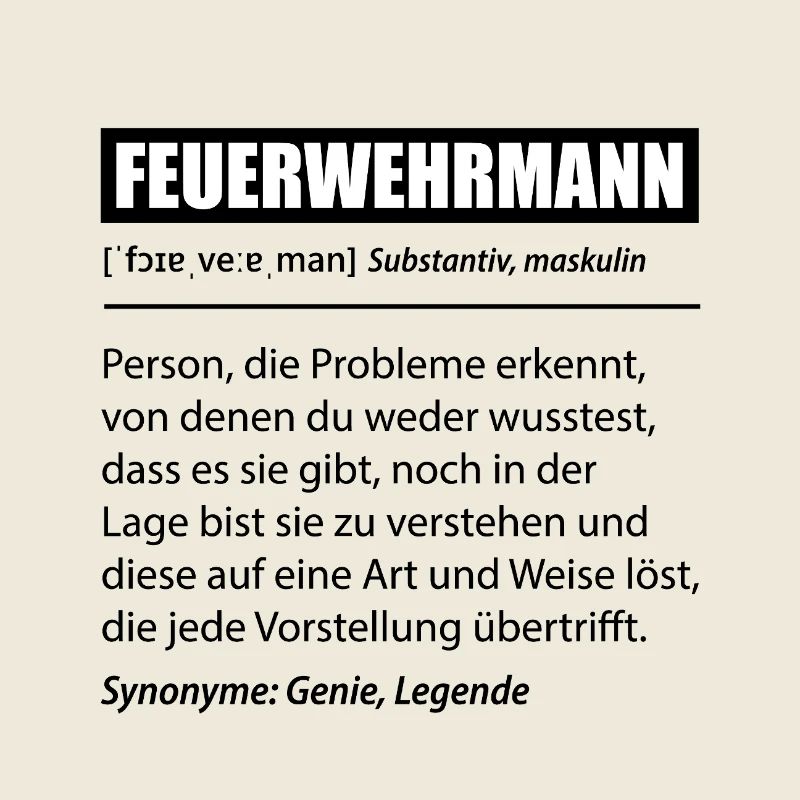 Feuerwehrmann Retter Helden Beruf Spruch Geschenk