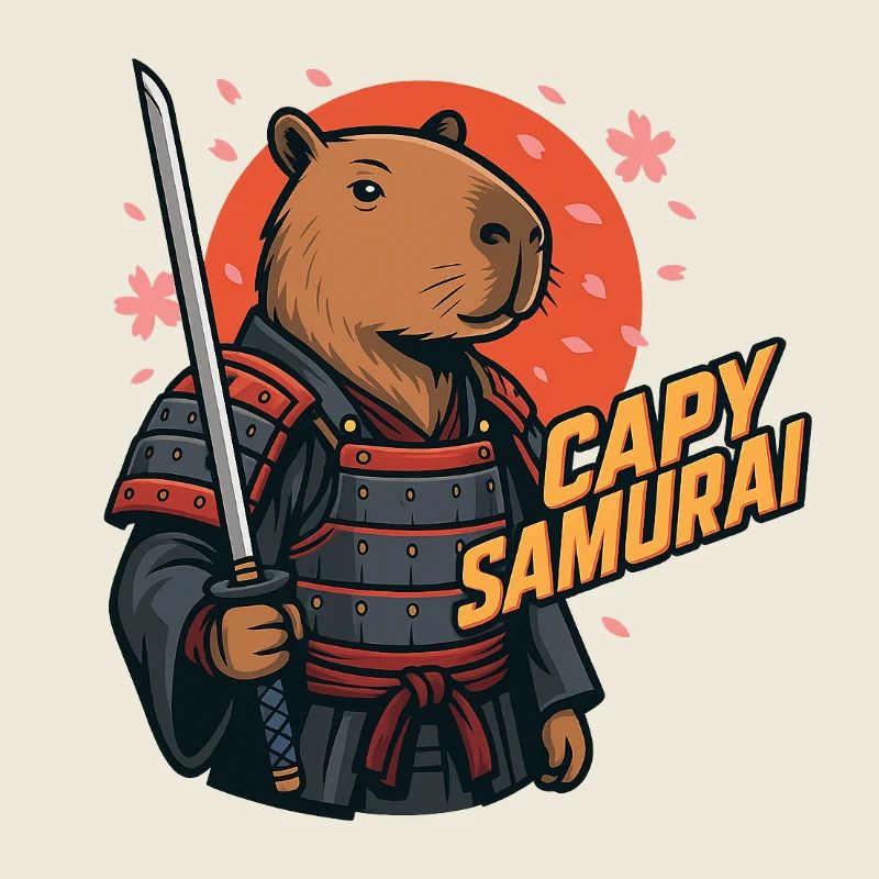 Capy Samurai – Guerrier Zen Capybara 🐾