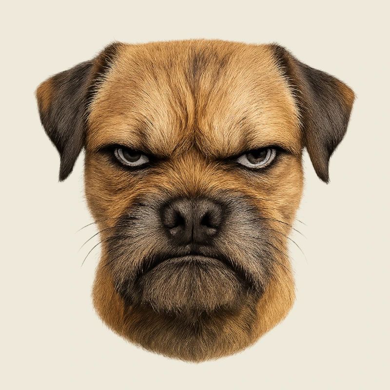 Visage de chien sinistre | Border Terrier