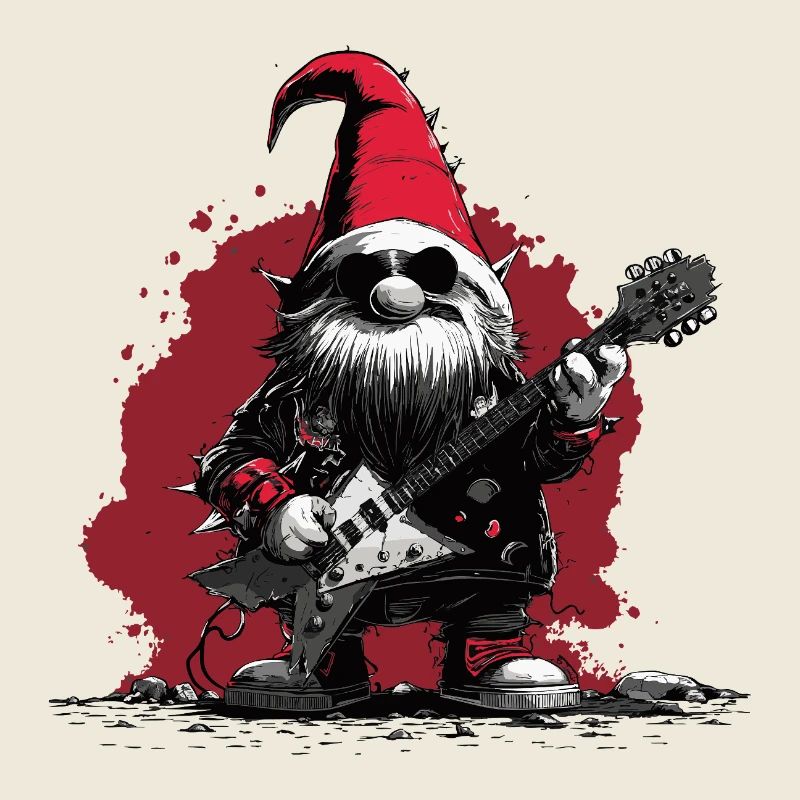 Metal Gnome – Rockiger Weihnachts- und Gartenzwerg