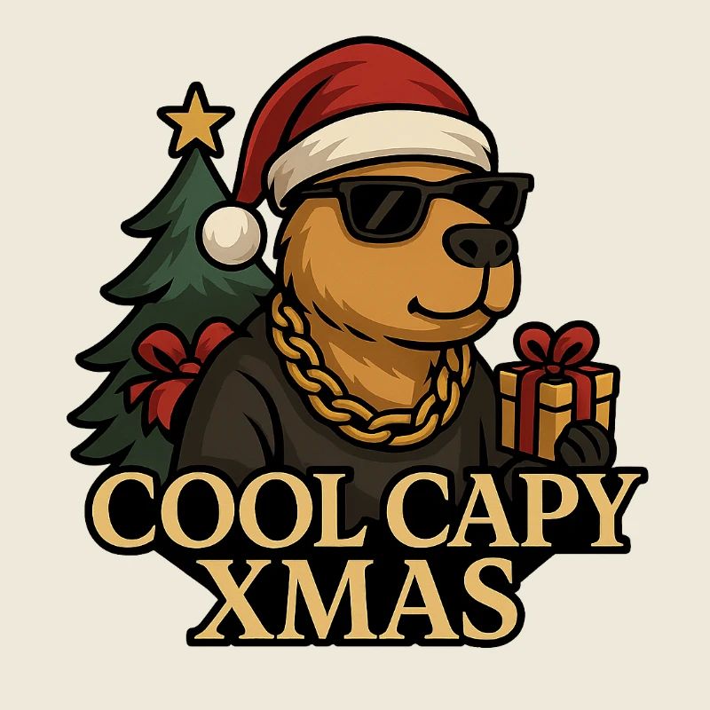 Noël Cool Capy – Noël 😎 élégant à la capybara