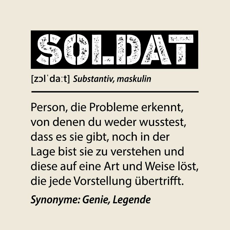 Soldat Definition Spruch Lustiger Militär Geschenk