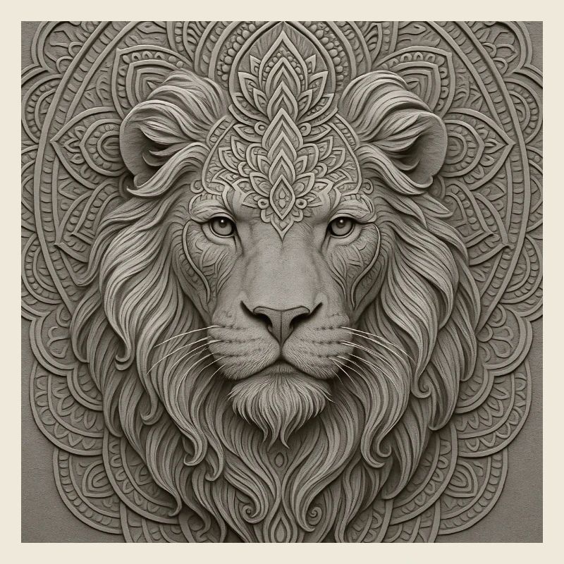 Löwe Mandala Frontmotiv