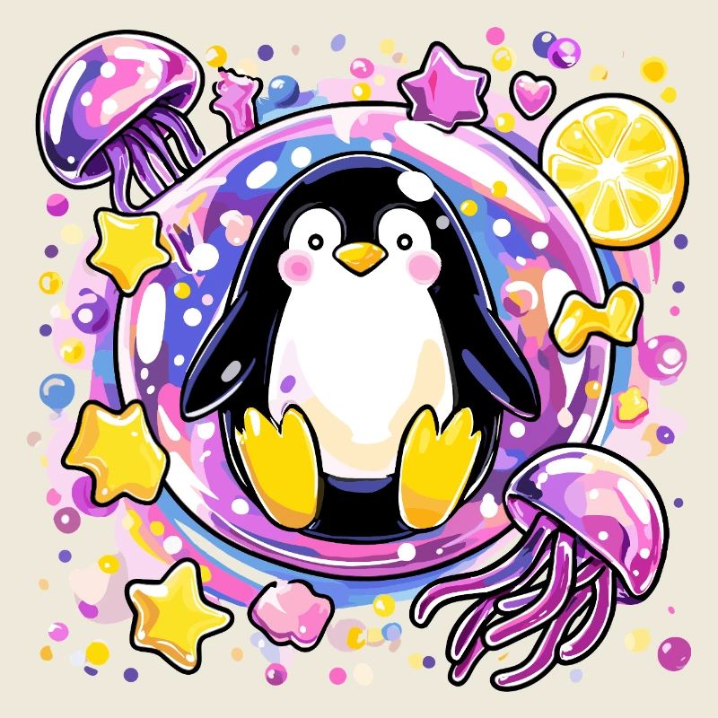 Kunterbunter Pinguin Kranz