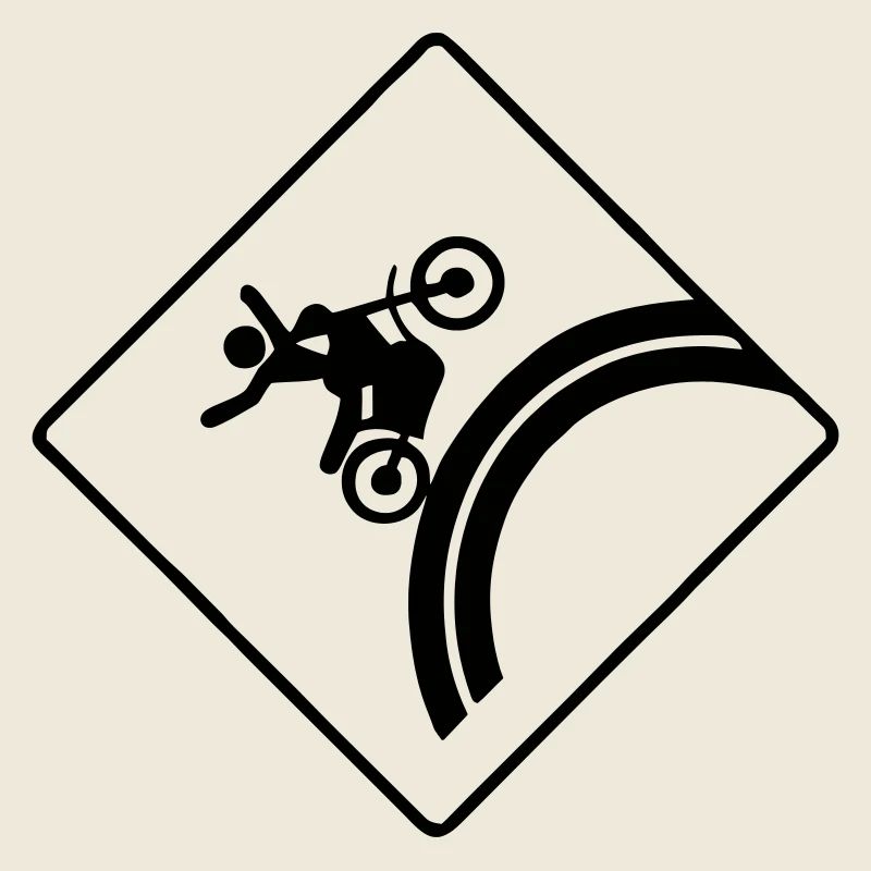 Courbe du cycliste aéroporté devant