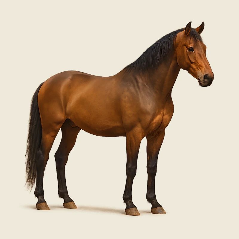 Reddish Brown Stallion in Sun Shimmer
