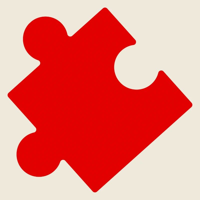 Geschenkidee für rote Puzzleteile
