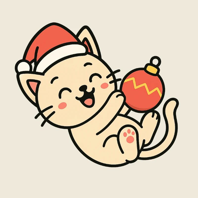 Bal de Noël amusant pour chatons