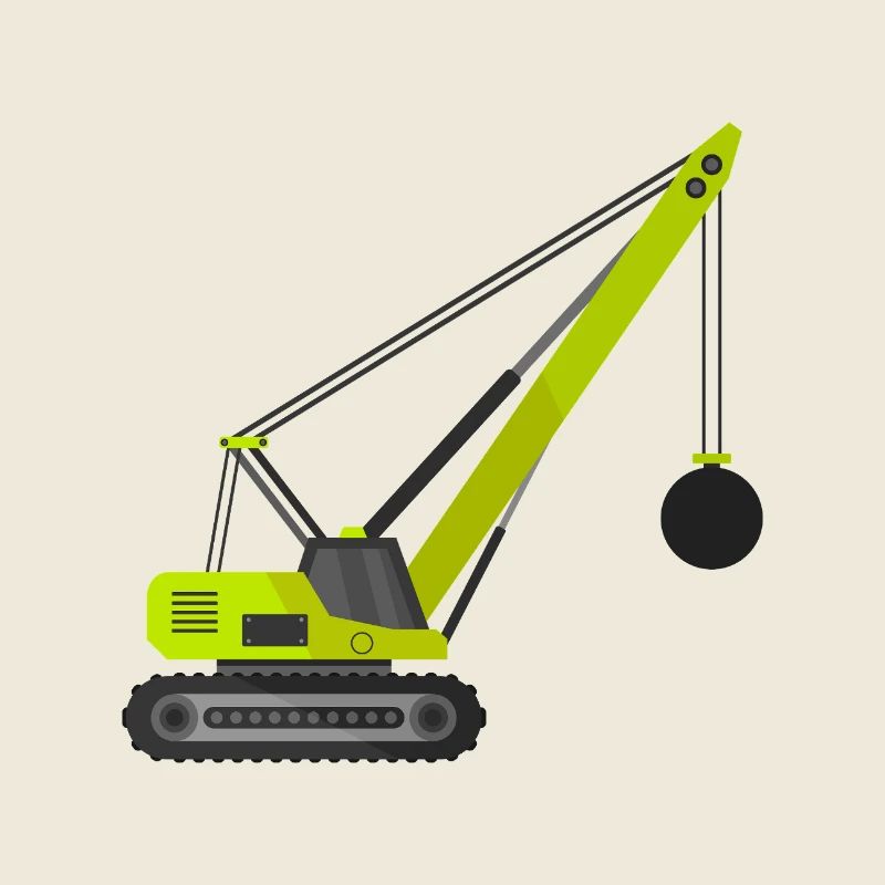 Grue à billes de démolition