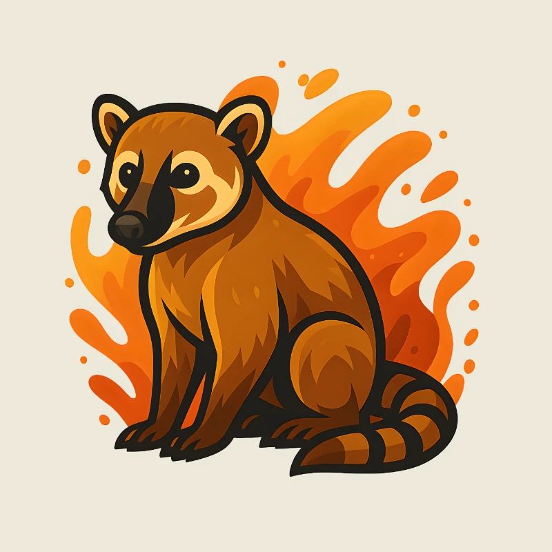 Flammender Nasenbär