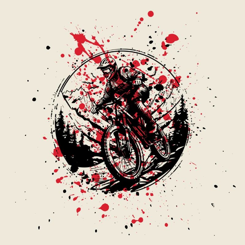 ATV on red and black spots