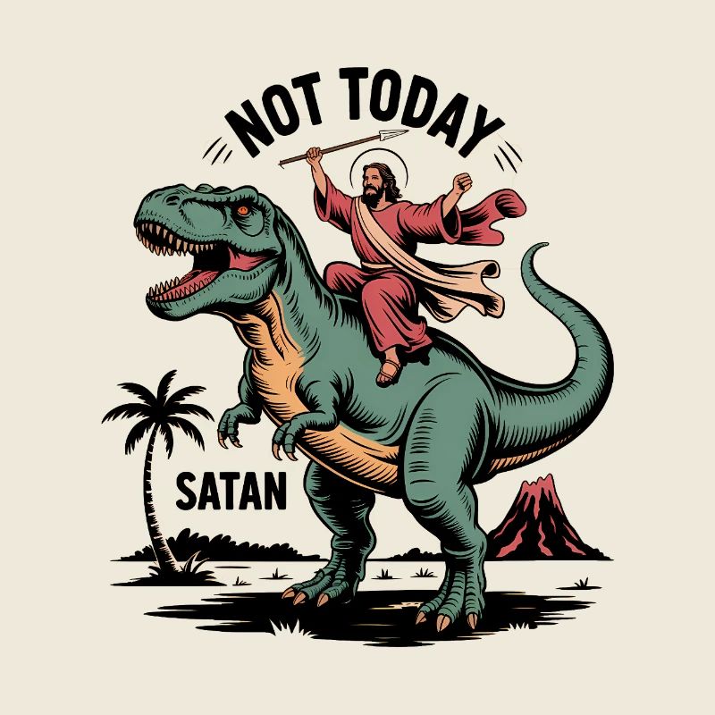 Not Today, Satan - Funny Jesus T-Shirt