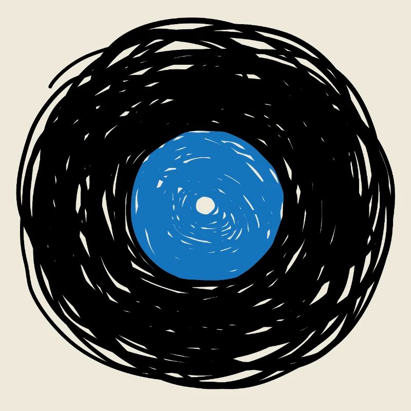 Vinyl Album Sketch Drawing