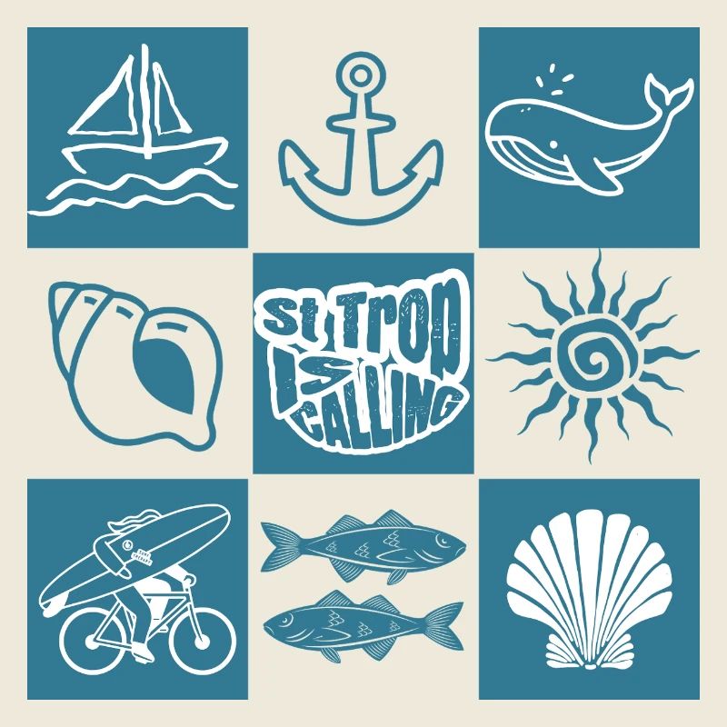 Appels de l'océan motifs nautiques