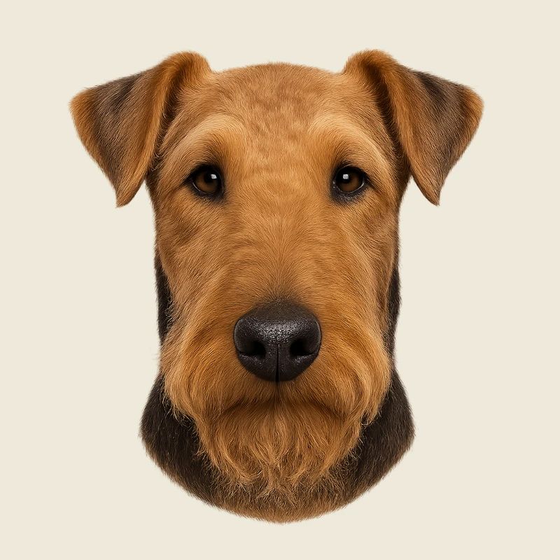 Dog Head Portrait Brown Tone