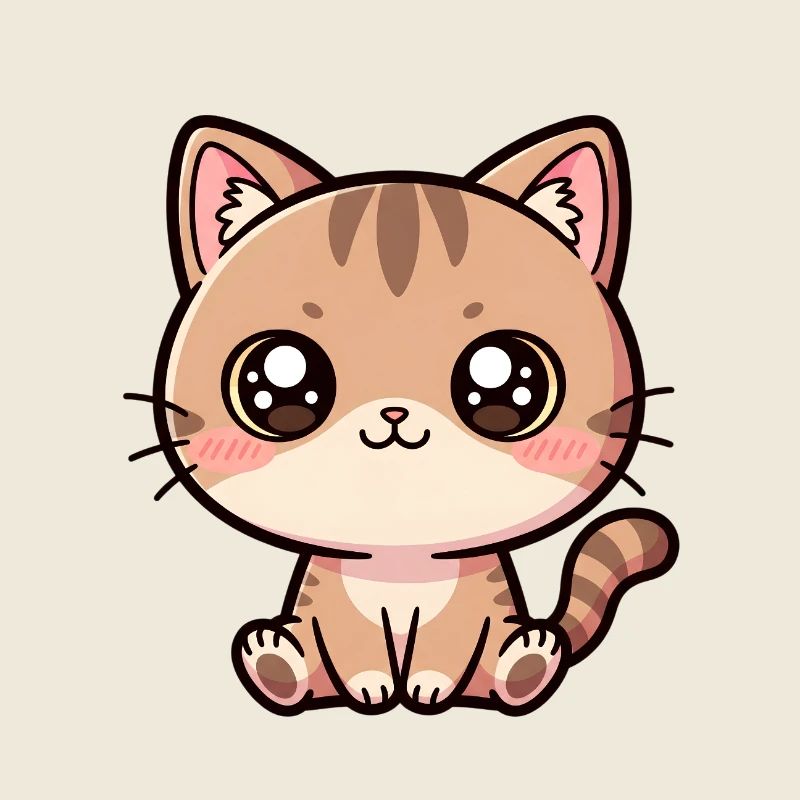 Portrait du chaton de Kawaii