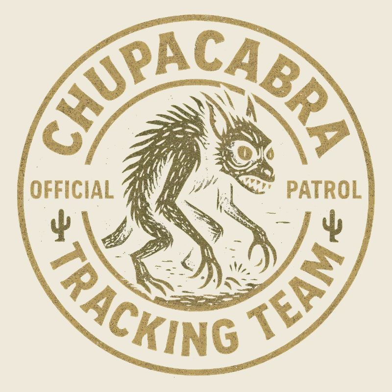 Chupacabra-Verfolgungsteam Lustiges Kryptid Chupac