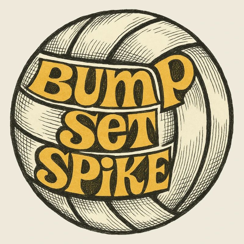 Retro Volleyball Bump Set Spike