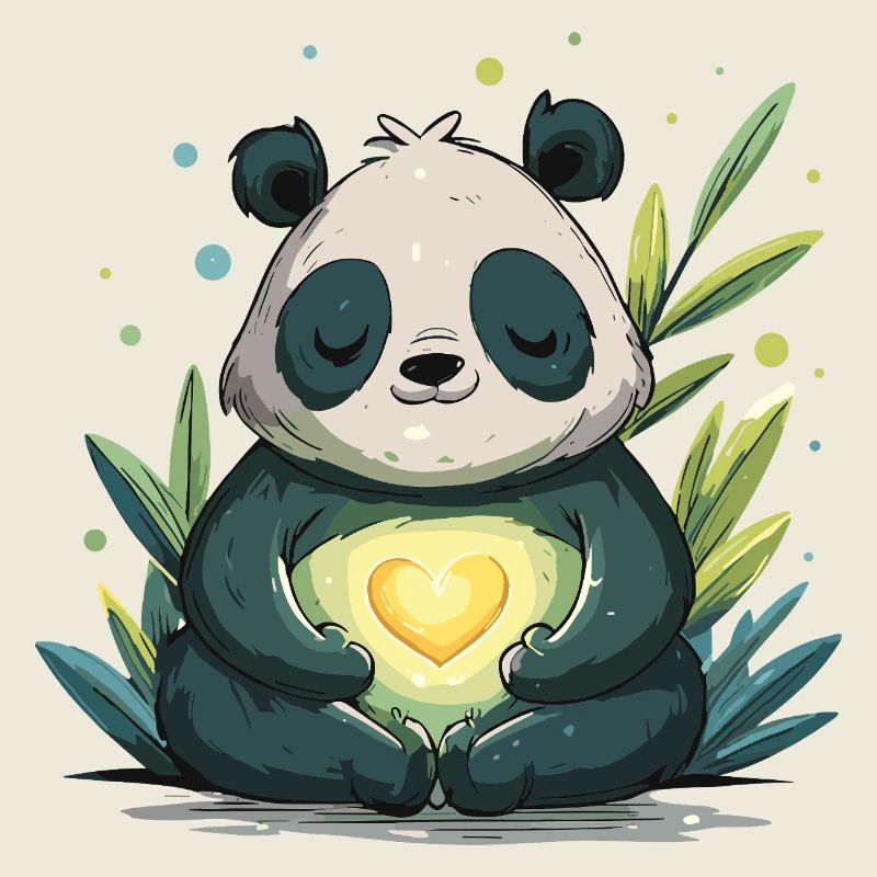 Lampe Cœur de Panda