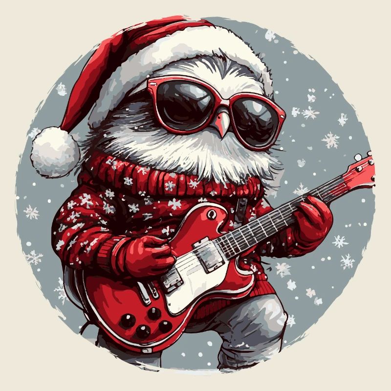 Guitare de Noël Owl