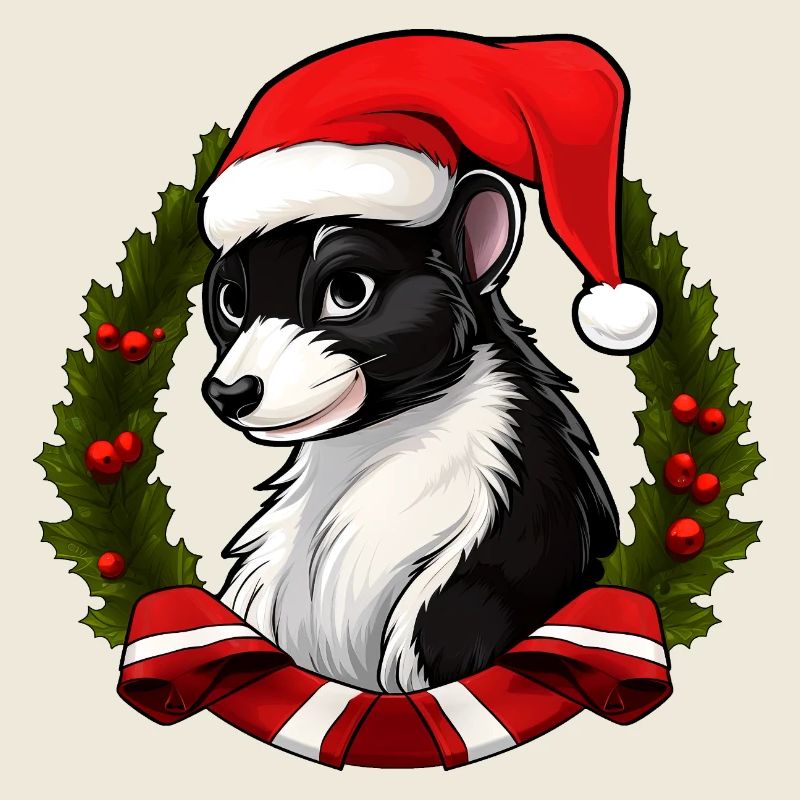 Skunk Santa Claus