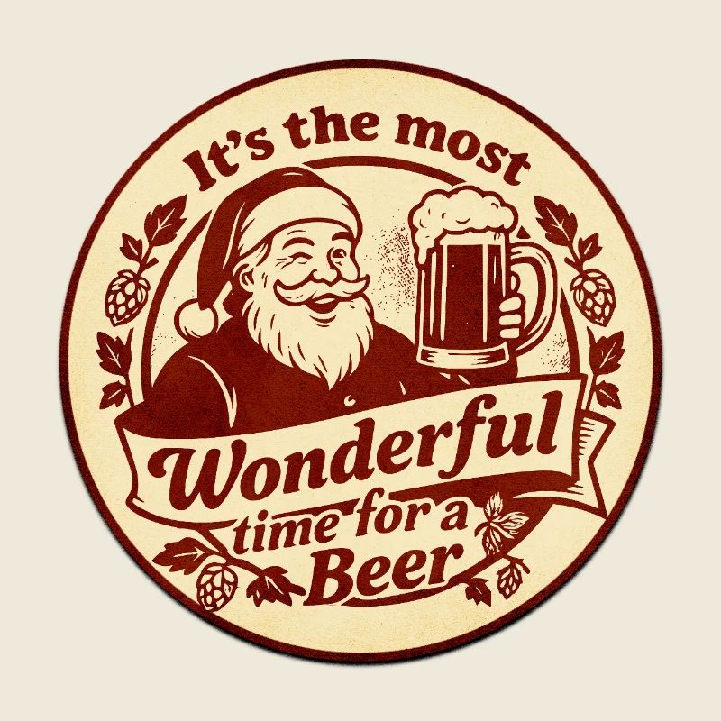 Christmas Beer Retrobadge