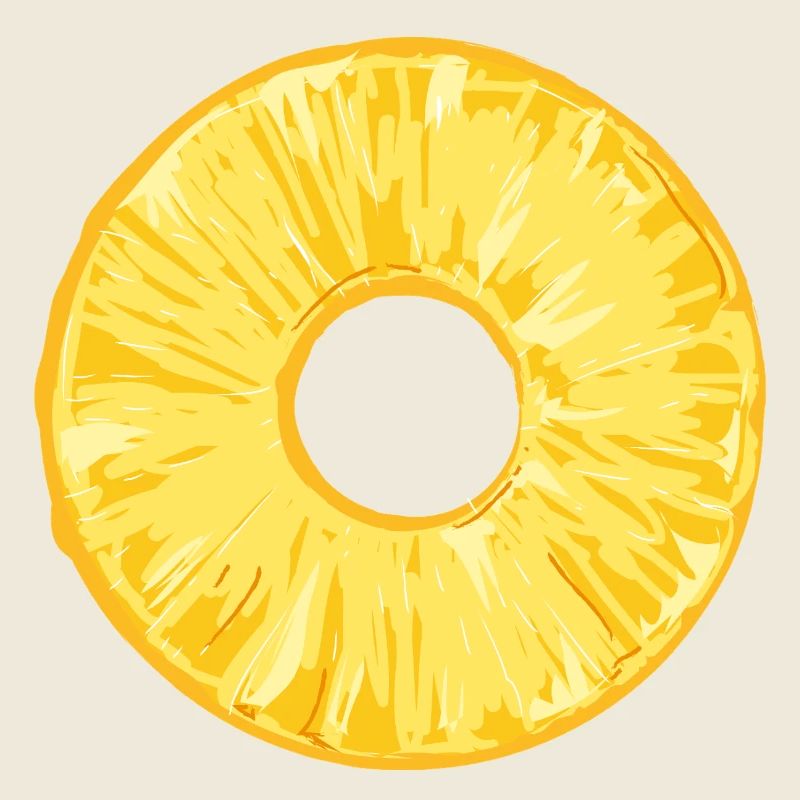 Tranche d’ananas dans un style d’illustration tropical