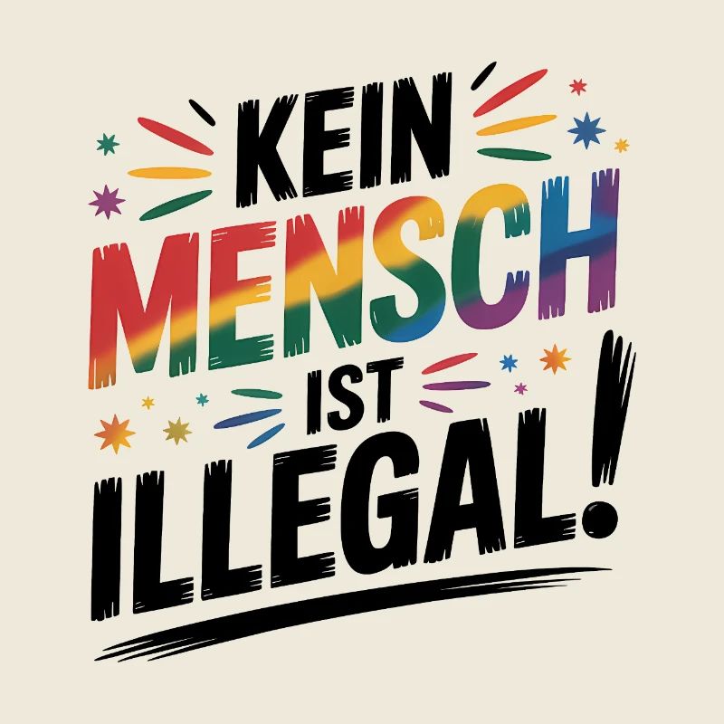 Kein Mensch ist illegal - Cool Pride Logo