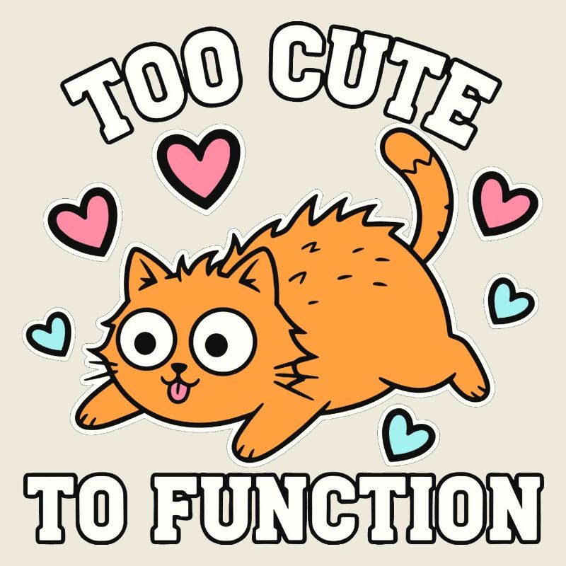 Too Cute To Function Niedliche Katze Zu Süss