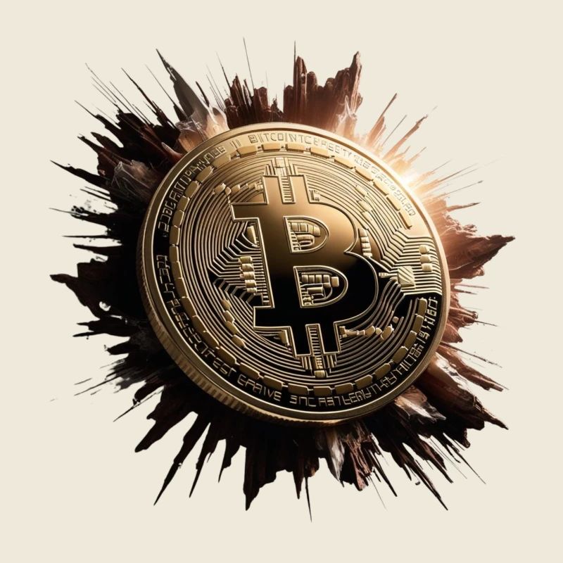 Bitcoin Coin Art Explosion