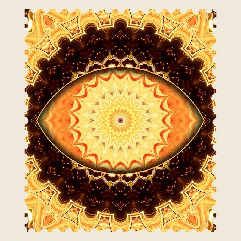 Sun Mandala Fire Gold