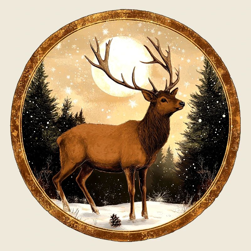 Cerf dans la neige
