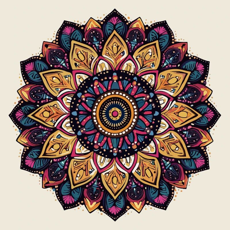 Lebendige Mandala-Blüte