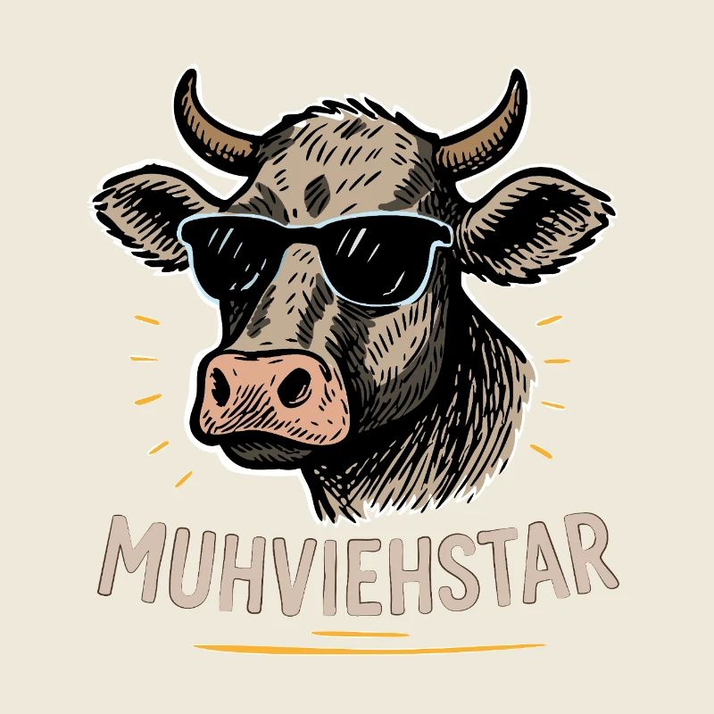 Muhviehstar – Jeu de mots drôle avec une vache