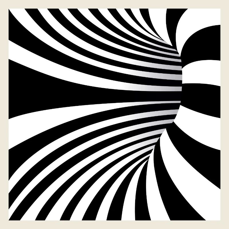 Ondes Noir et Blanc Hypnotiques