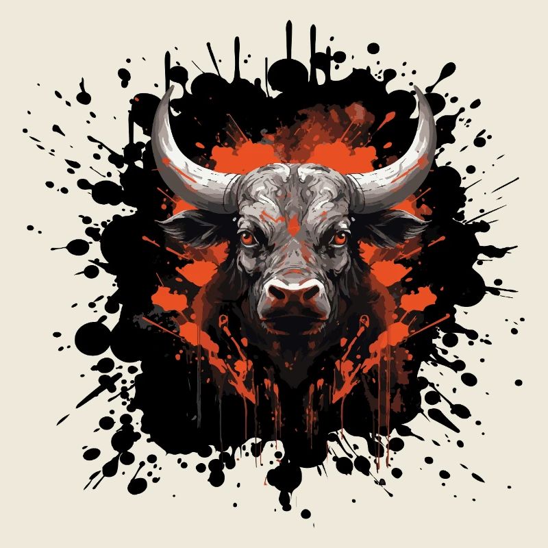 Stier Bull Klecks
