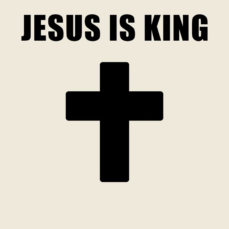 Jesus Is King Minimal Cross Design